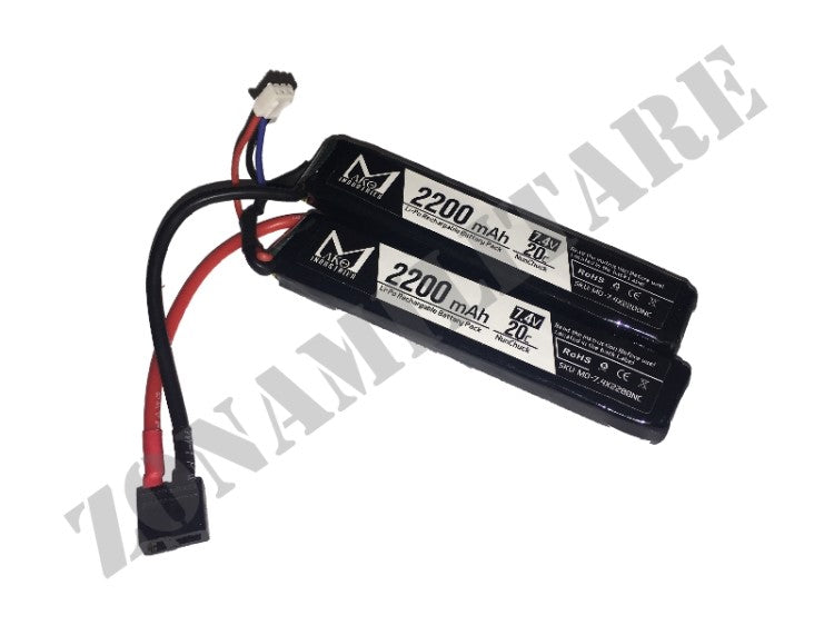 Batteria Lipo 7,4V 2200Mah 20C Mako Industries