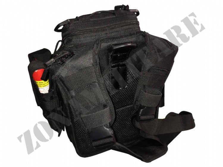 Borsello Tactical Ncstar In Pvc Nero Porta Pistola E Caricatori