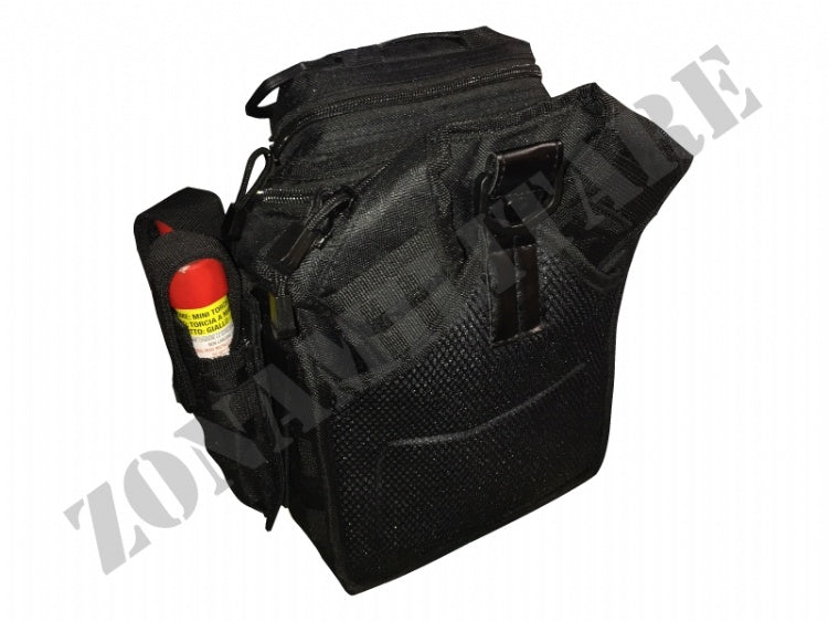 Borsello Tactical Ncstar In Pvc Nero Porta Pistola E Caricatori