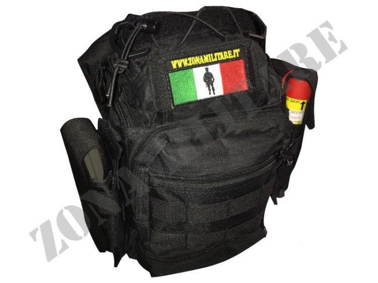 Borsello Tactical Ncstar In Pvc Nero Porta Pistola E Caricatori