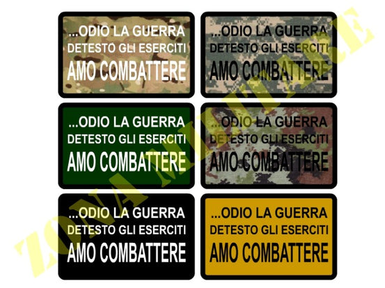 Patch Amo Combattere Con Velcro