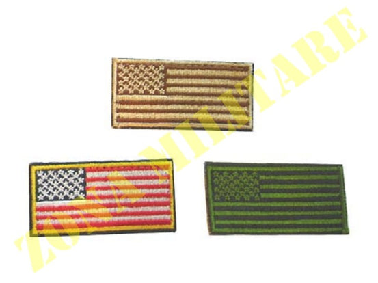 Patch Ricamata Con Velcro Little American Flag