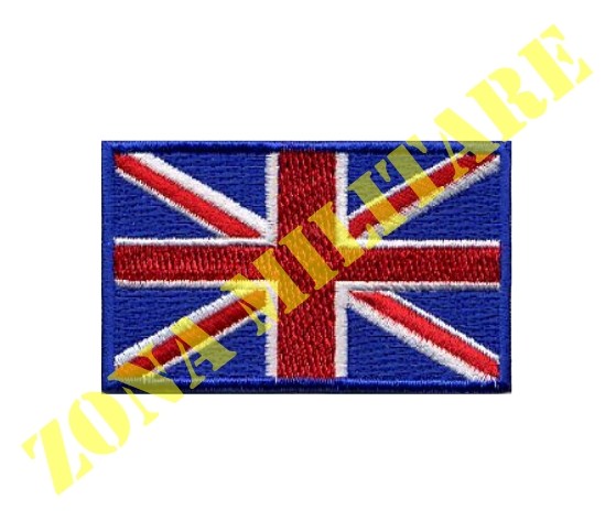 Patch Bandiera Inglese Ricamata Con Velcro