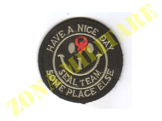 Patch Con Velcro Have A Nice Day Seal Team Black