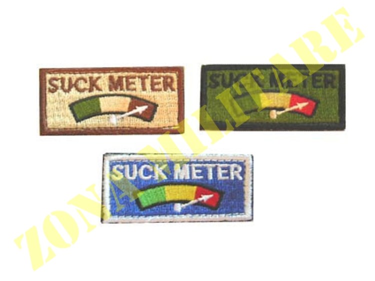 Patch Ricamate Con Velcro Suck Meter Colori Vari