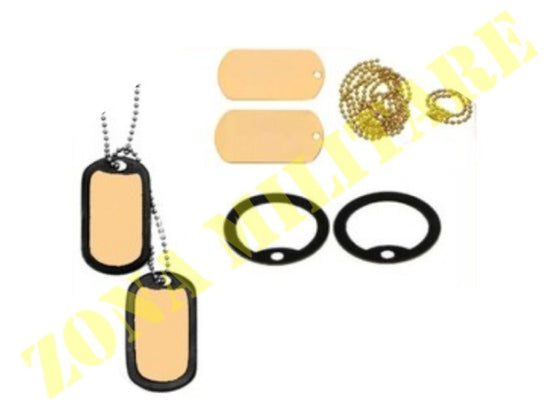 Piastrine Americane Placcate Oro Con Catenella