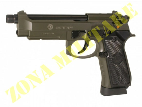 Pistola Kj Works Taurus Pt92 Rail Scarrellante Verde