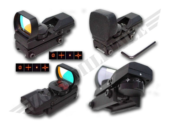 Mirino Softair Red/Green Dot Olografico Lente Quadra