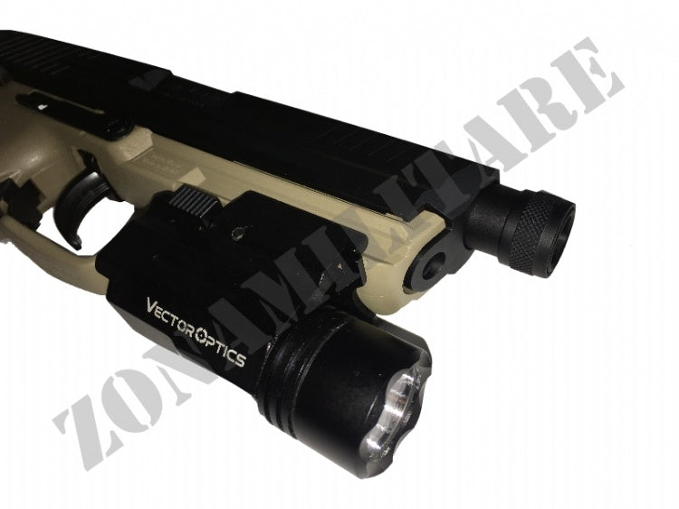 Torcia Da Pistola 200 Lumens In Alluminio