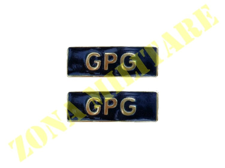 Spille Guardie Giurate In Metallo Con Sigla Gpg Laccate Colore Blu
