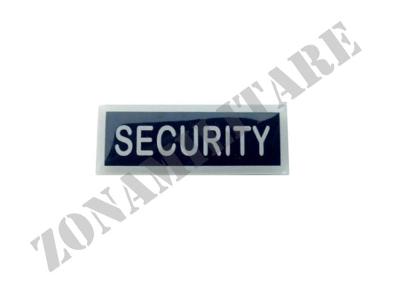 Spilla Security In Metallo Scritta E Bordo Bianco