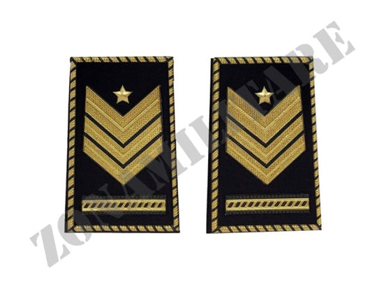 Gradi Tubolari Sergente Maggiore Capo Qualifica Speciale Esercito Sfondo Nero