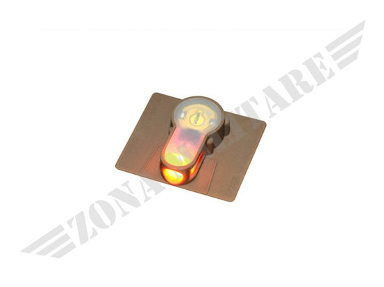 Compact Led Strobe Marker With Velcro Hooks Dark Earth Orange Light