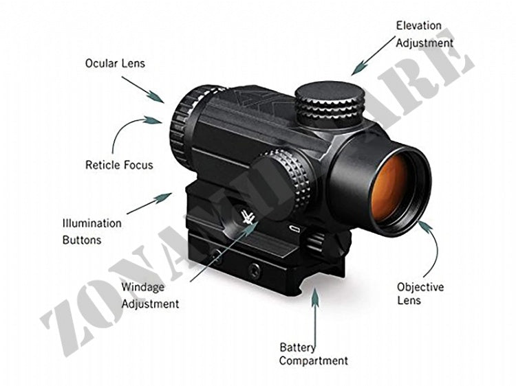 Spitfire Ar 1X Prism Scope With Drt Moa Reticle Vortex Optics