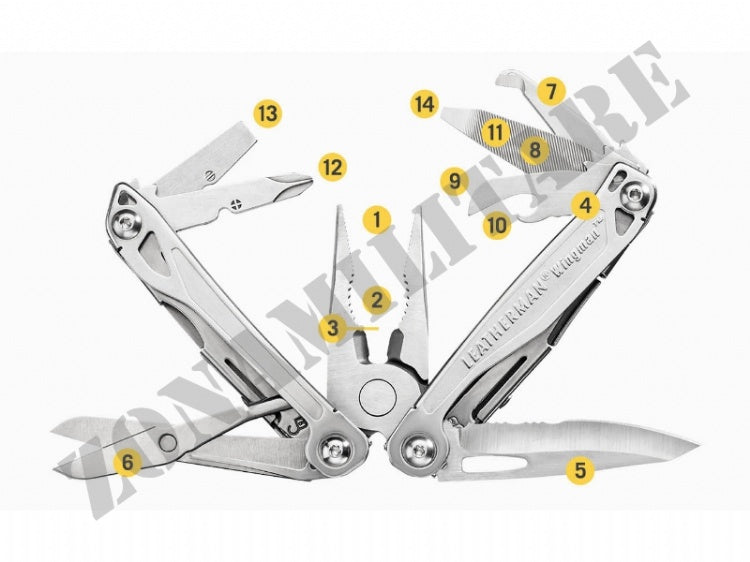 Multifunzione Wingman Steel Leatherman 14 Utensili