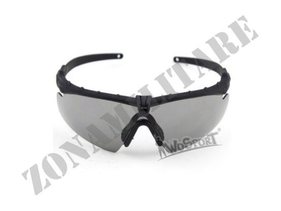 Occhiale Shooting Black Frame Black Lens Wosport