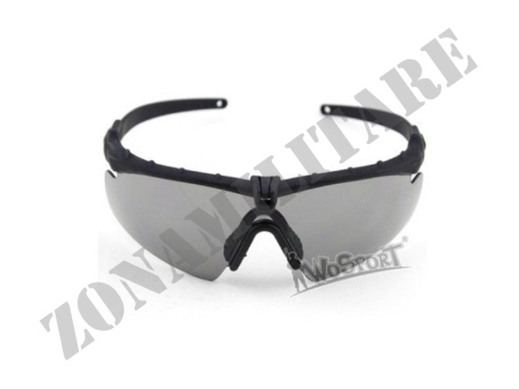 Occhiale Shooting Black Frame Black Lens Wosport