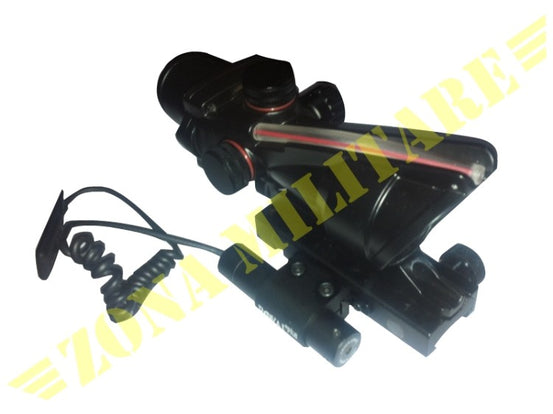 Puntatore Red Dot Con Fibra Ottica E Laser