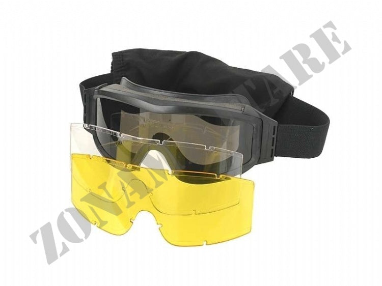 Occhialone Protettivo Con 3 Lenti Coyote Big Dragon