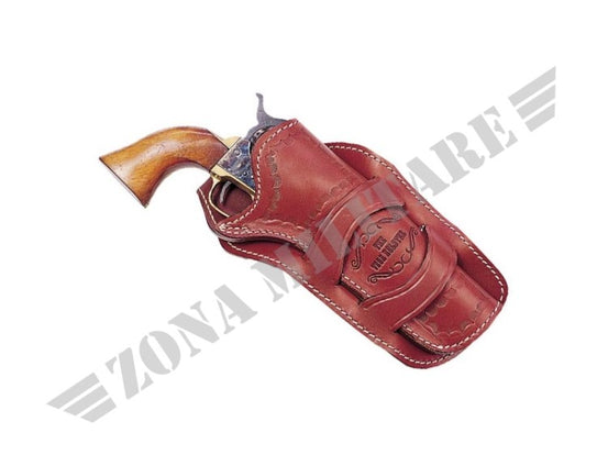 Fondina Western In Cuoio Ingrassato Marrone