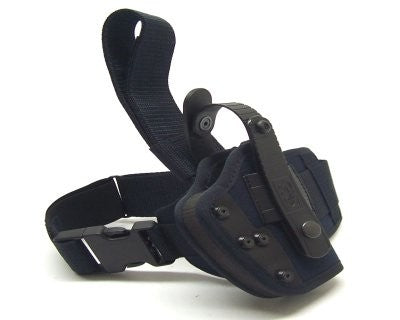 Holster Cuisse VEGA En Cordura Pour Glock 17 Et Similaires - Noir, Droitier, Réglable, Fabrication Italienne - 4