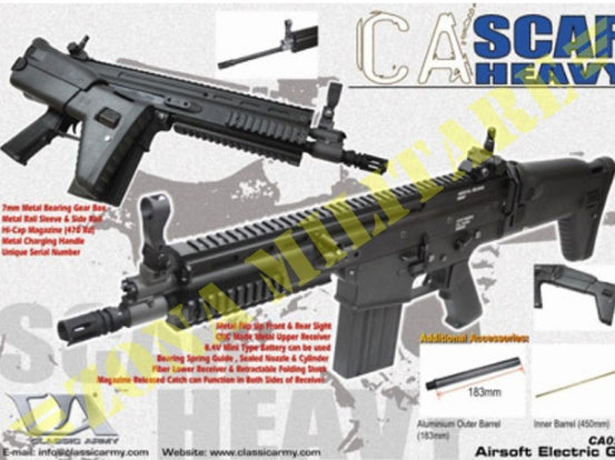 Fucile Classic Army Modello Scar H Colore Nero