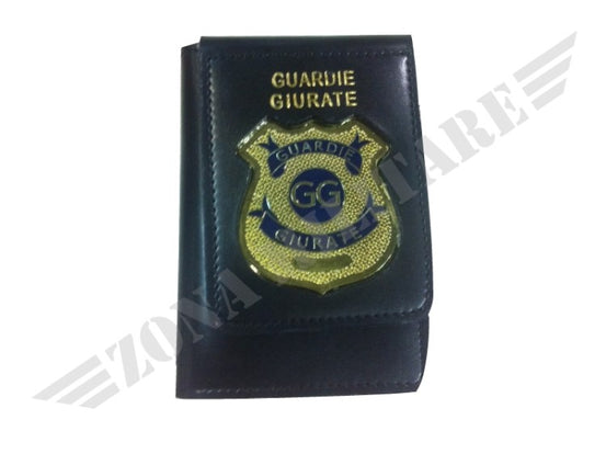 Portafoglio Gg Guardie Giurate In Cuoio Nero