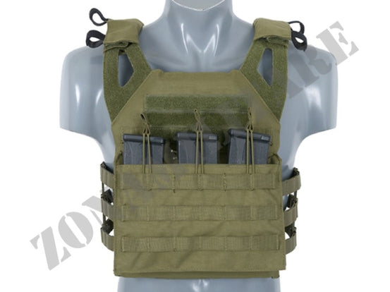 Tattico Jump Plate Carrier V2 With Dummy Sapi Plates Od Green 8 Fields
