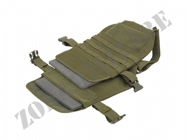 Tattico Simple Plate Carrier Con Piastre Soft Od Green 8 Fields