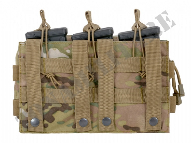 Molle Triple Rifle Mag/Gp Pouch Multicam 8 Fields