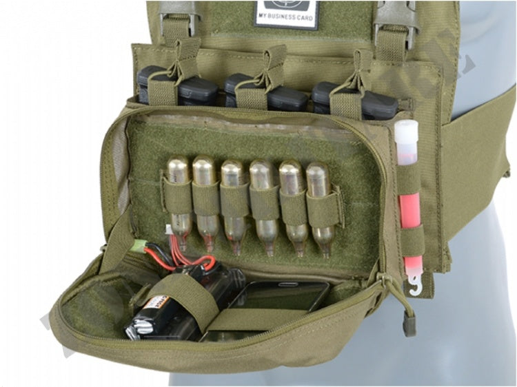 Molle Triple Rifle Mag/Gp Pouch Od Green 8 Fields