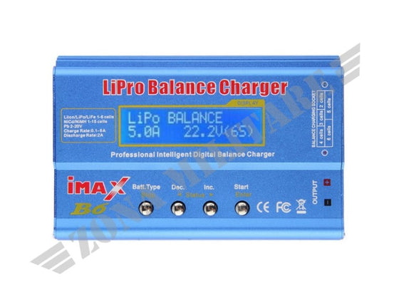 Caricabatteria Li-Po Li-Fe Ni-Cd Ni-Mh Bilanciato Imax B6