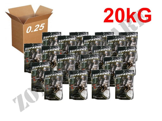 Confezione Da 20Kg Di Pallini Supreme Da 0,25Gr