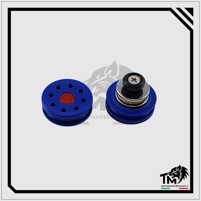 TESTA PISTONE BLUEPOWER CON FORI RADIALI IN DELRIN TOP MAX